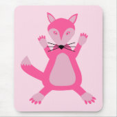 Hübsch Pink Baby Fox Mousepad (Vorne)