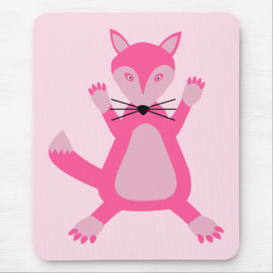 Hübsch Pink Baby Fox Mousepad