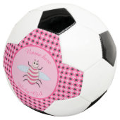 Hübsch Pink Baby Girl Bee Custom Fußball (Dreiviertel)