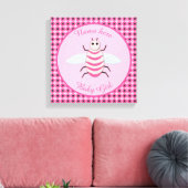 Hübsch Pink Baby Girl Bee Custom Leinwanddruck (Insitu (Wohnzimmer))