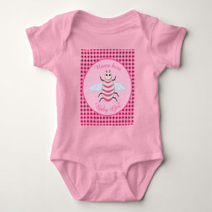 Hübsch Pink Baby Girl Bee Custom Strampler