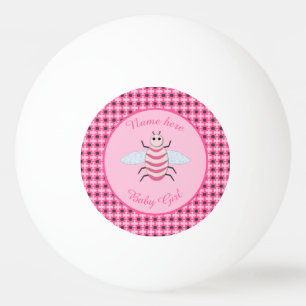 Hübsch Pink Baby Girl Bee Custom Tischtennisball