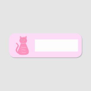 Hübsch Pink Baby Girl Cat Custom Baby Dusche Namensschild
