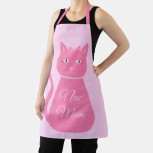Hübsch Pink Baby Girl Cat Custom Junge Mutter Schürze