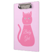 Hübsch Pink Baby Girl Cat Custom Klemmbrett (Links)