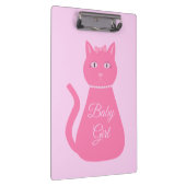Hübsch Pink Baby Girl Cat Custom Klemmbrett (Rechts)