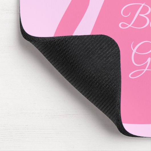 Hübsch Pink Baby Girl Cat Custom Mousepad (Ecke)