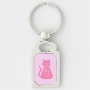 Hübsch Pink Baby Girl Cat Custom Schlüsselanhänger