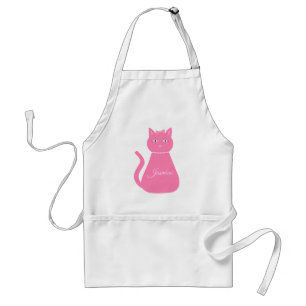Hübsch Pink Baby Girl Cat Custom Schürze