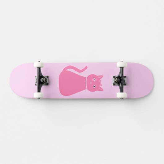 Hübsch Pink Baby Girl Cat Skateboard (Horizontal)