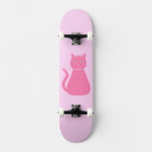 Hübsch Pink Baby Girl Cat Skateboard (Vorderseite)