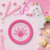 Hübsch Pink Baby Girl Erntedank Türkei Custom Pappteller (Party)