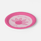 Hübsch Pink Baby Girl Erntedank Türkei Custom Pappteller (Schrägansicht)