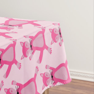 Hübsch Pink Baby Girl Fox Babydusche Gemustert Tischdecke