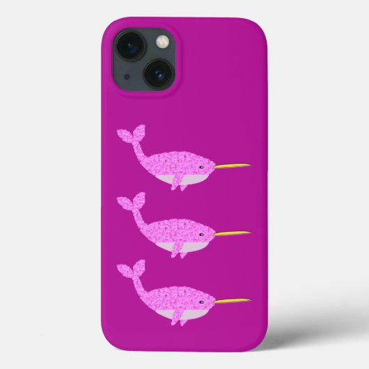 Hübsch Pink Baby Girl Narwhal Case-Mate iPhone Hülle (Rückseite)