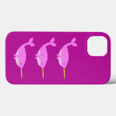 Hübsch Pink Baby Girl Narwhal Case-Mate iPhone Hülle (Rückseite (Horizontal))