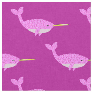 Hübsch Pink Baby Girl Narwhal Gemustert Stoff