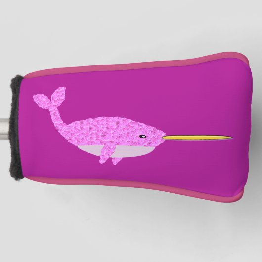 Hübsch Pink Baby Girl Narwhal Golf Headcover (Vorderseite)