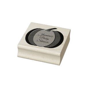 Hübsch Pink Baby Girl Pumpkin Custom Baby Dusche Gummistempel