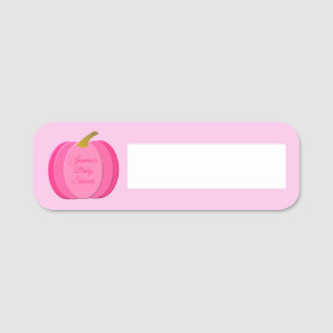 Hübsch Pink Baby Girl Pumpkin Custom Baby Dusche Namensschild