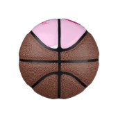 Hübsch Pink Baby Girl Pumpkin Custom Gender Reveal Mini Basketball (Rechts)
