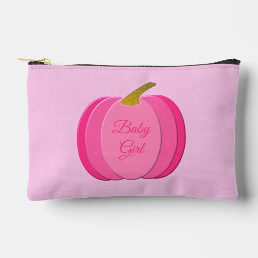 Hübsch Pink Baby Girl Pumpkin Custom Zubehörtasche (Vorderseite)