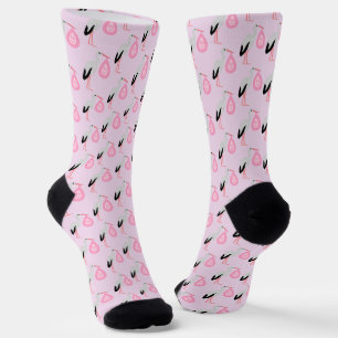 Hübsch Pink Baby Girl Storch Gemustert Socken