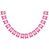 Hübsch Pink Baby Girl Stork Baby Dusche Wimpelkette (Alle)