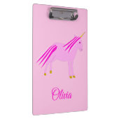 Hübsch Pink Baby Girl Unicorn Custom Klemmbrett (Rechts)