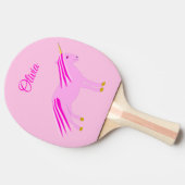 Hübsch Pink Baby Girl Unicorn Custom Tischtennis Schläger (Seitenansicht)