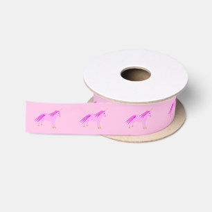 Hübsch Pink Baby Girl Unicorn Gemustert Satinband