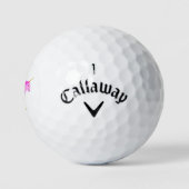 Hübsch Pink Baby Girl Unicorn Golfball (Logo)