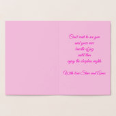 Hübsch Pink Baby Girl Unicorn Herzlichen Glückwuns Folienkarte (Innenseite)