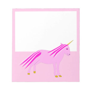 Hübsch Pink Baby Girl Unicorn Notizblock