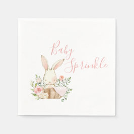 Hübsch Pink Baby Sprinkle Bunny Baby Dusche Serviette