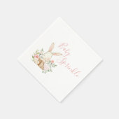 Hübsch Pink Baby Sprinkle Bunny Baby Dusche Serviette (Ecke)