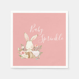 Hübsch Pink Baby Sprinkle Script Baby Dusche Serviette