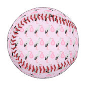 Hübsch Pink Baby Storch Baseball (Vorderseite Links)