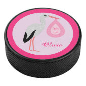 Hübsch Pink Baby Storch Custom Eishockey Puck (3/4)