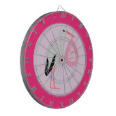 Hübsch Pink Baby Storch Dartscheibe (Vorderseite Links)