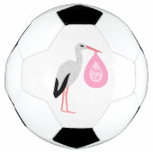 Hübsch Pink Baby Storch Fußball (Vorderseite)