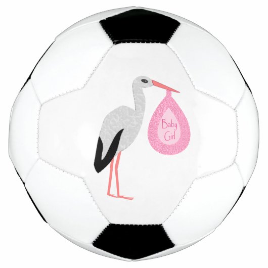 Hübsch Pink Baby Storch Fußball (Vorderseite)