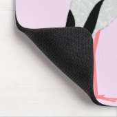 Hübsch Pink Baby Storch Mousepad (Ecke)