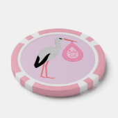 Hübsch Pink Baby Storch Pokerchips (Einzeln)