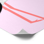 Hübsch Pink Baby Storch Poster (Ecke)