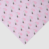 Hübsch Pink Baby Storch Seidenpapier (Ausschnitt)