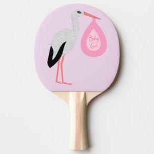 Hübsch Pink Baby Storch Tischtennis Schläger