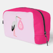 Hübsch Pink Baby Storch Waschbeutel (Rechte Ecke)