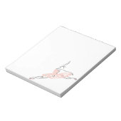 Hübsch Pink Ballerina Notizblock (Rotiert)