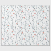 Hübsch Pink Berry Vine Blumengeschenk Geschenkpapier (Flach)